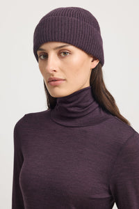 Toorallie Rib Knit Beanie in Black, Lush Green & Sumak
