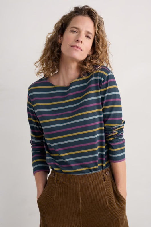 Seasalt Sailor Shirt - Tri Breton Maritime Aniseed