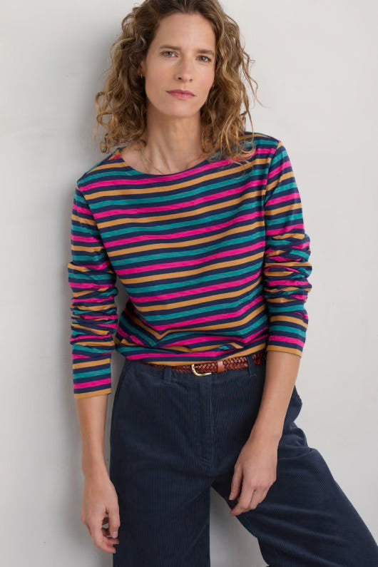 Seasalt Sailor Shirt - Tri Mini Cornish Maritime Coulis