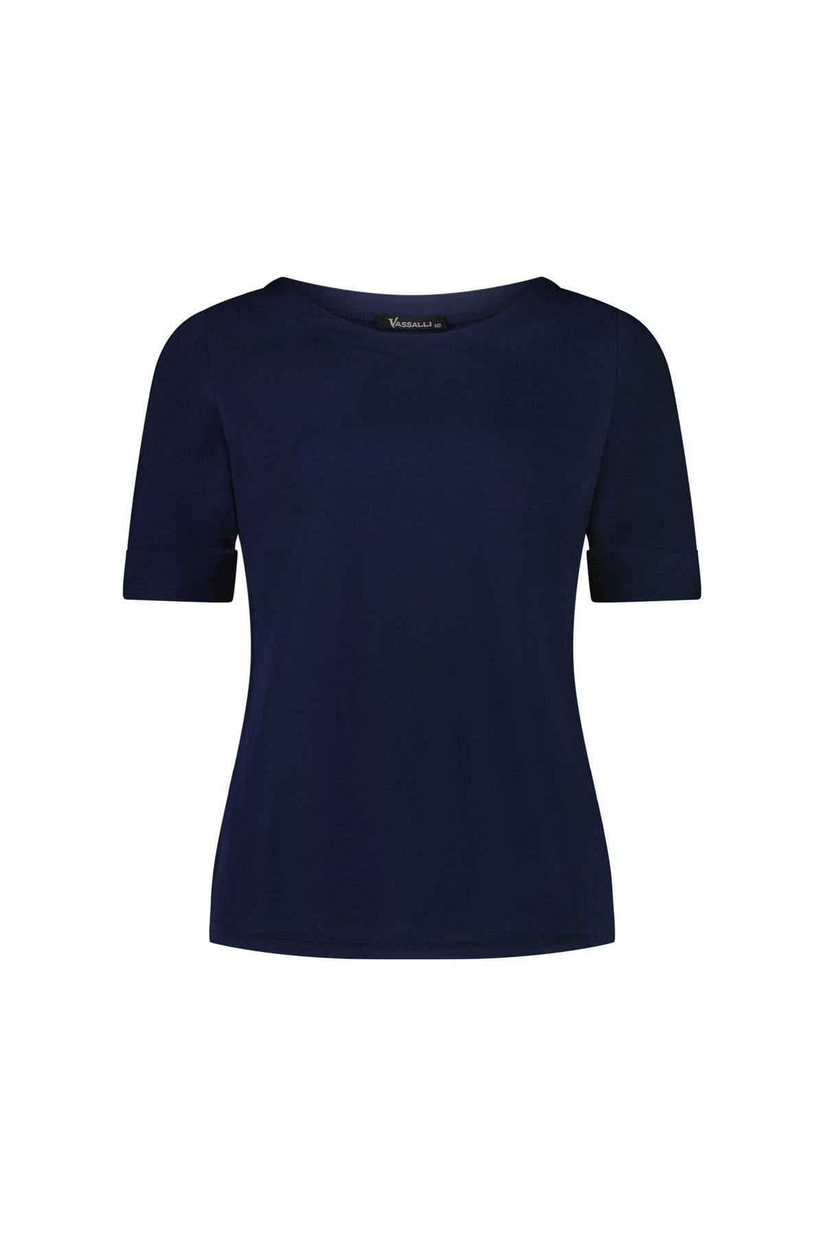 Vassalli 4262 Boat Neck Top in Navy