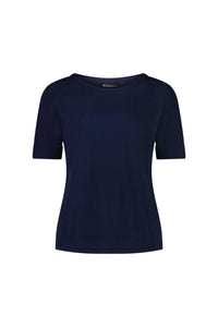 Vassalli 4262 Boat Neck Top in Navy