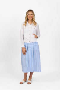 Vassalli Linen Jacket in White 2026A