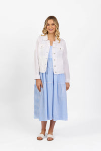 Vassalli Linen Jacket in White 2026A
