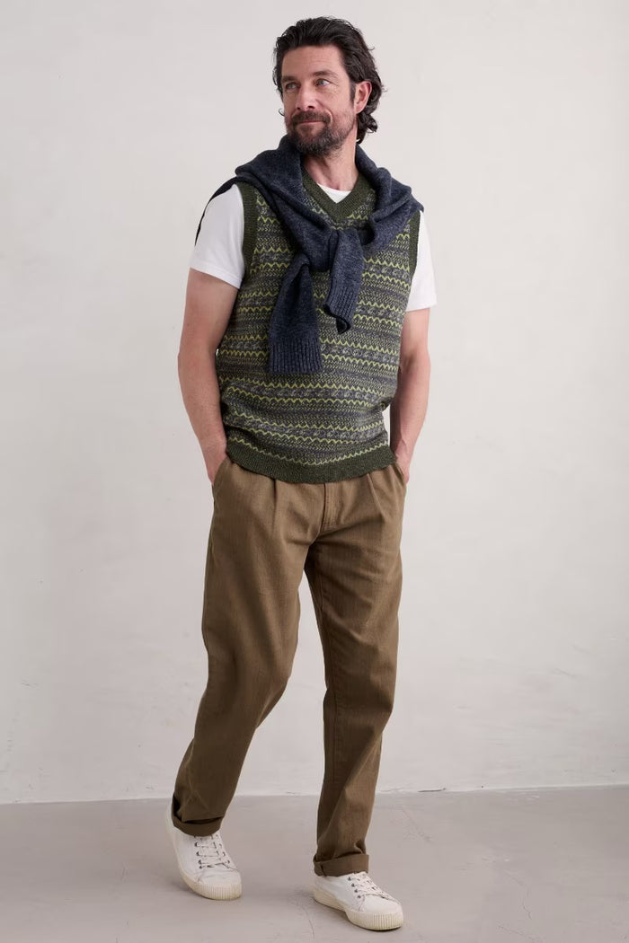 Seasalt Men's Walt Vest in Henge Woodland