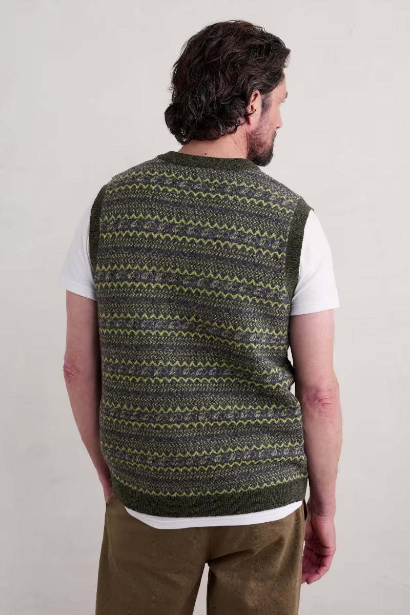 Seasalt Men's Walt Vest in Henge Woodland