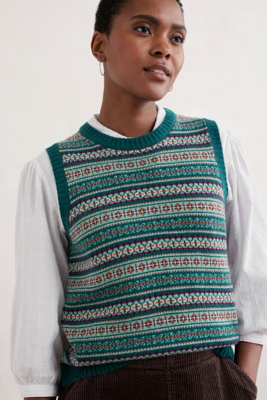 Seasalt Percella Cove Vest - Wheal Towan Seashore Mix