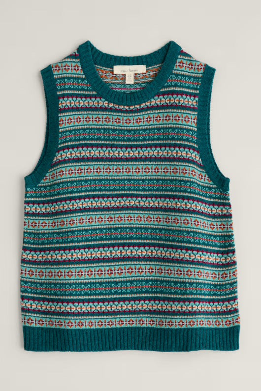 Seasalt Percella Cove Vest - Wheal Towan Seashore Mix