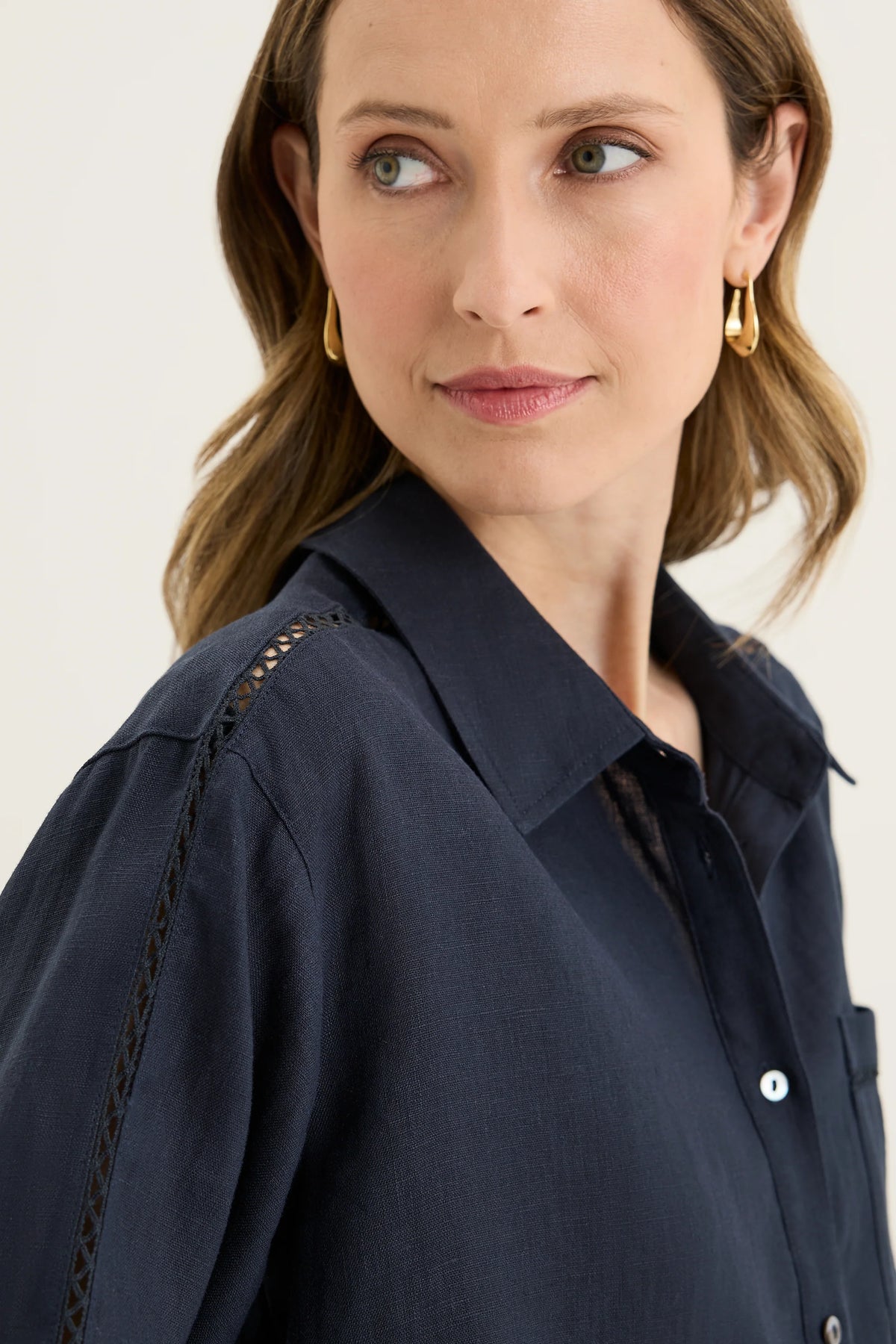 Yarra Trail Tirari Shirt in Navy