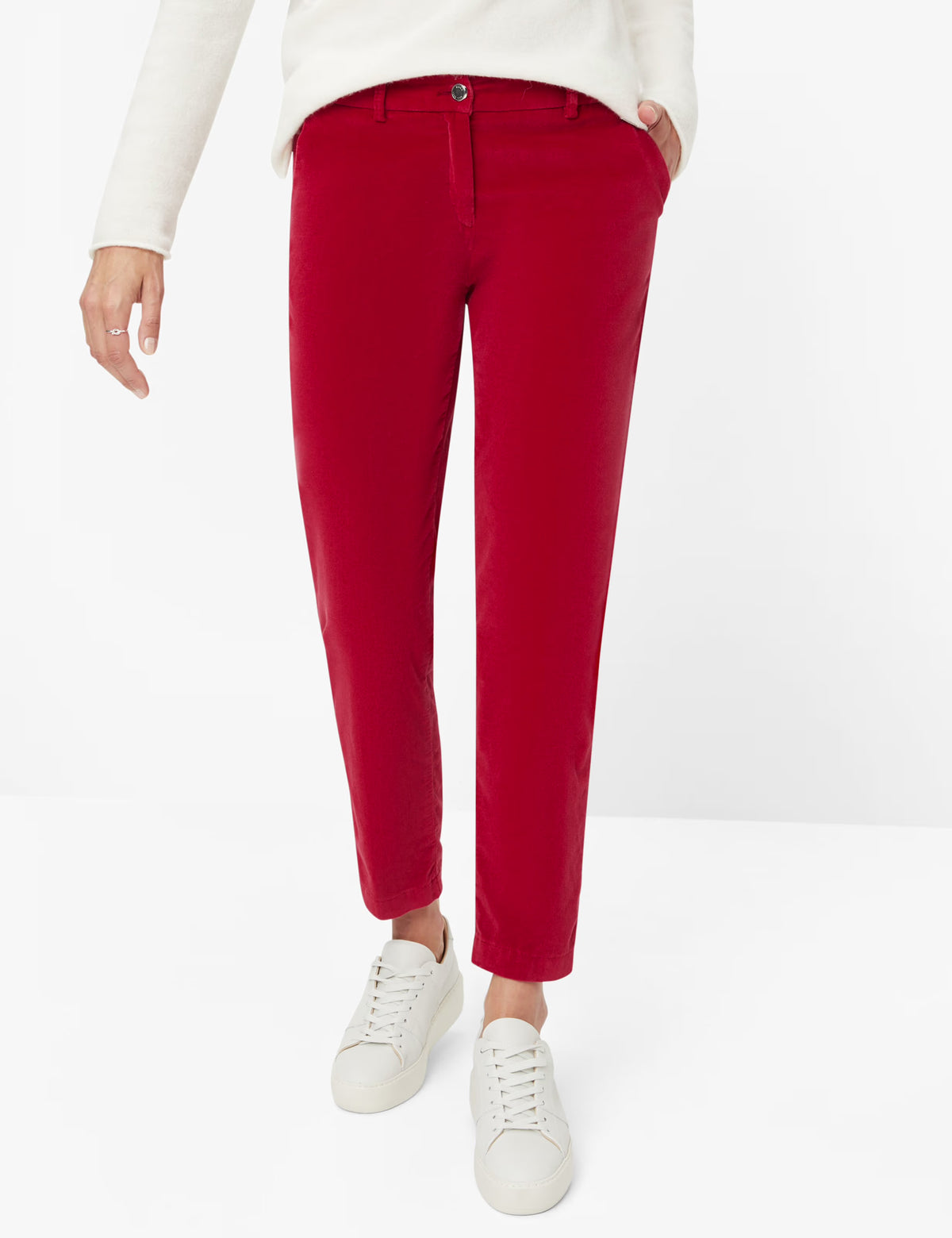 Brax Velvet Chinos Maron S - Raspberry