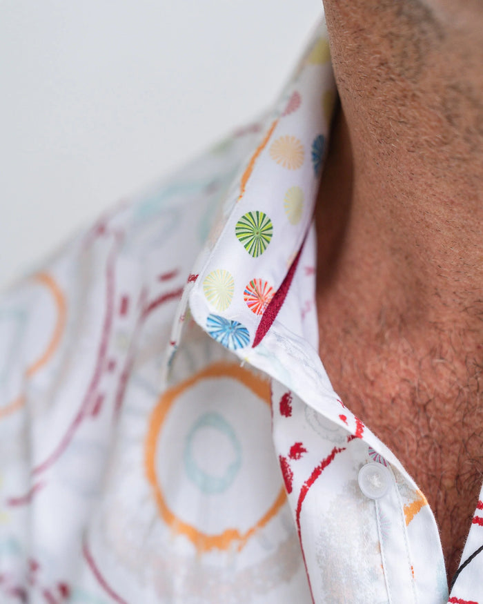 John Lennon Short Sleeve Shirt 'Charley' in Multi