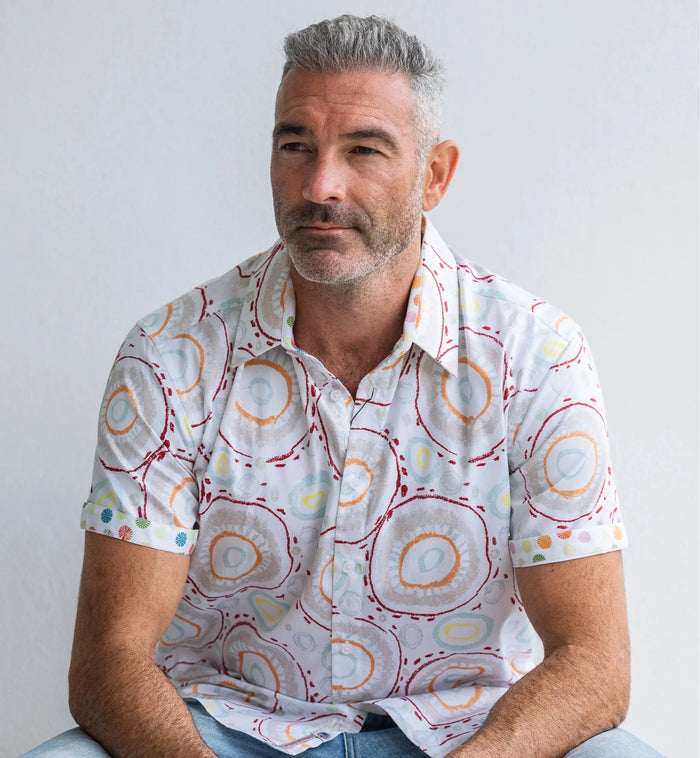 John Lennon Short Sleeve Shirt 'Charley' in Multi