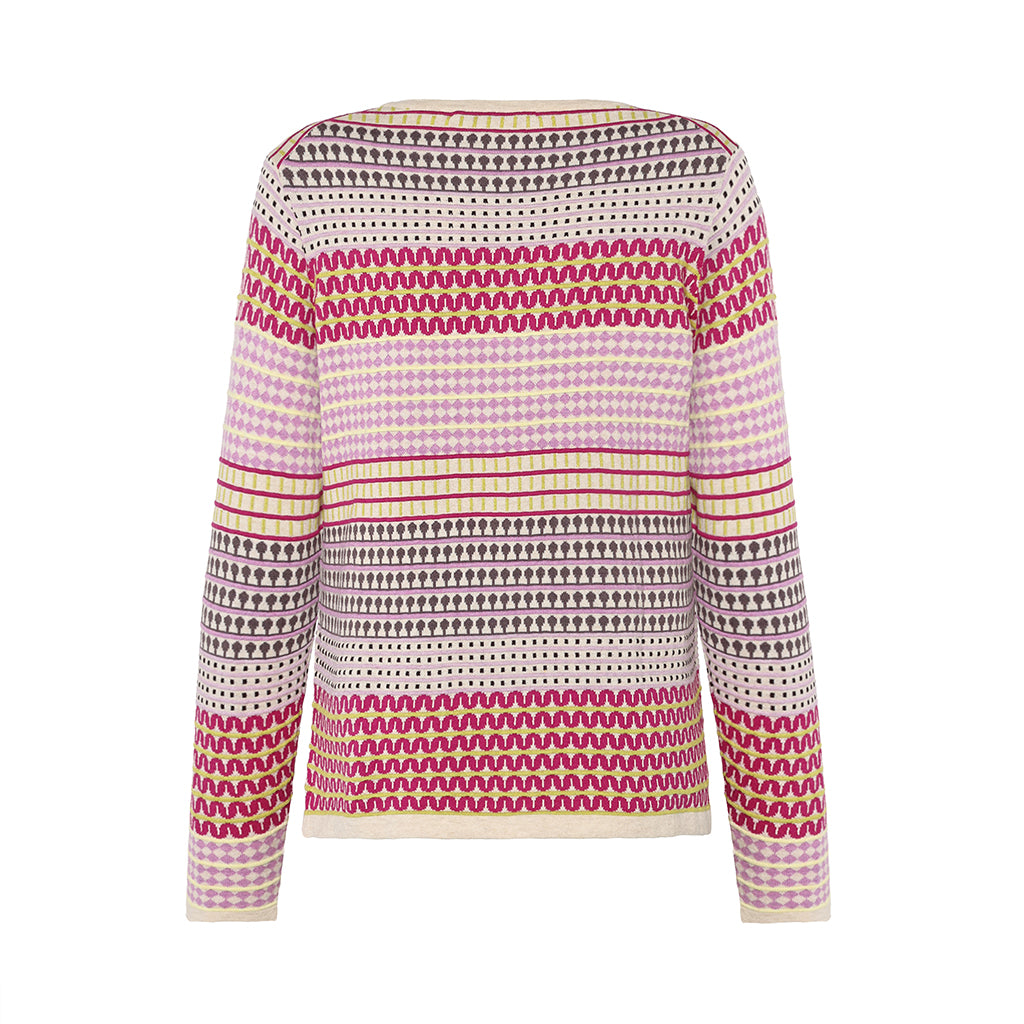 Mansted Hibiscus Eco Maze Crew in Fuchsia