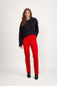 Vassalli 234M Slim Leg, Elastic Waist Cord Pants