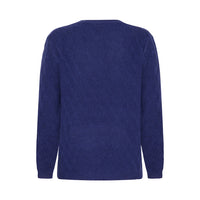 Mansted Kori Textured Crew in Navy