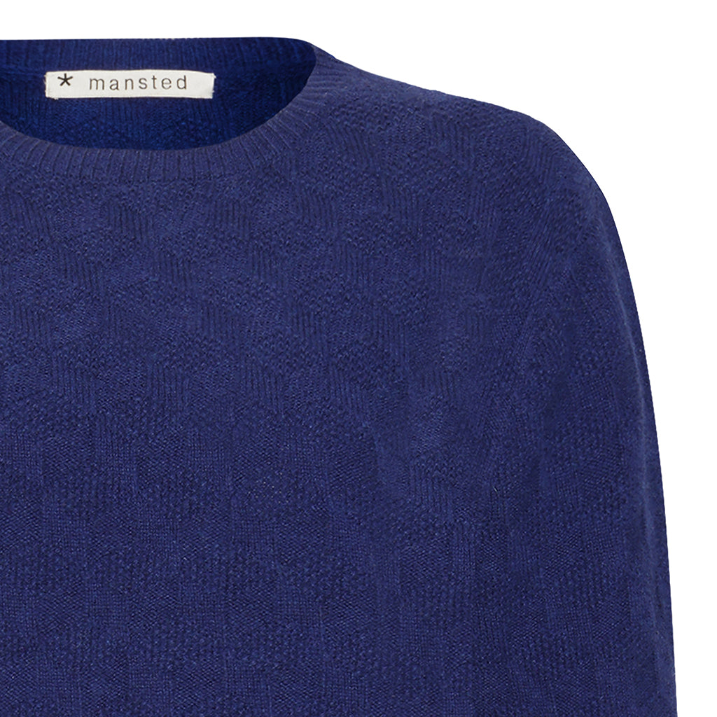 Mansted Kori Textured Crew in Navy