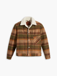 Men's Levi's Sherpa Trucker Jacket in Winter Moss
