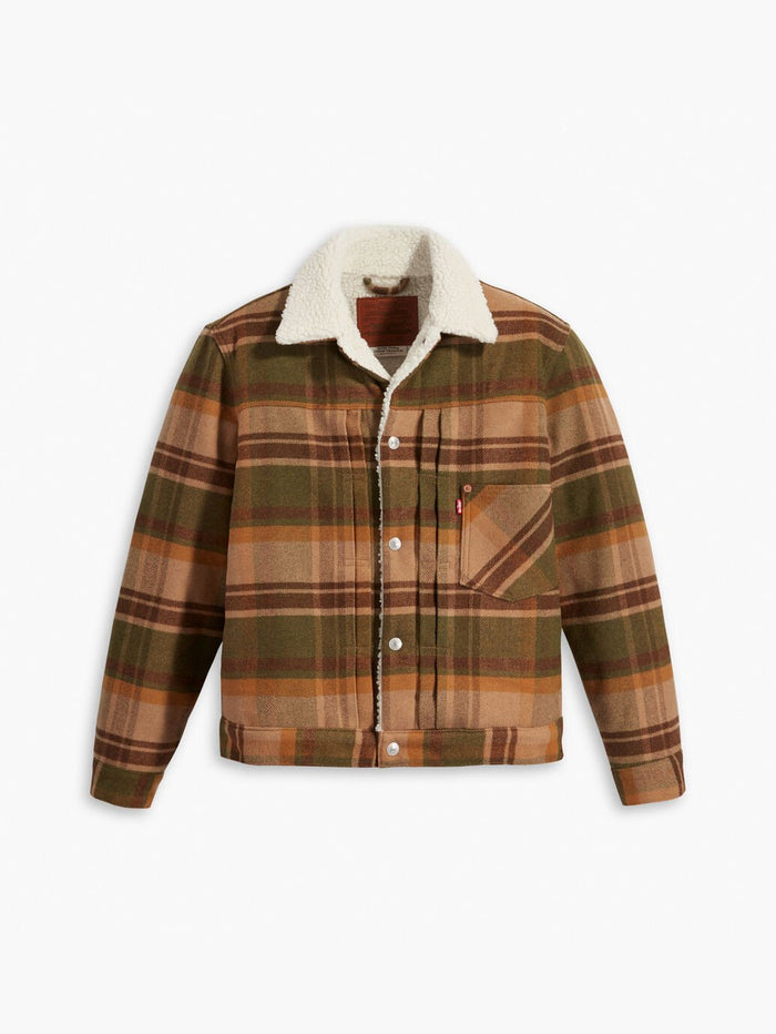 Men's Levi's Sherpa Trucker Jacket in Winter Moss