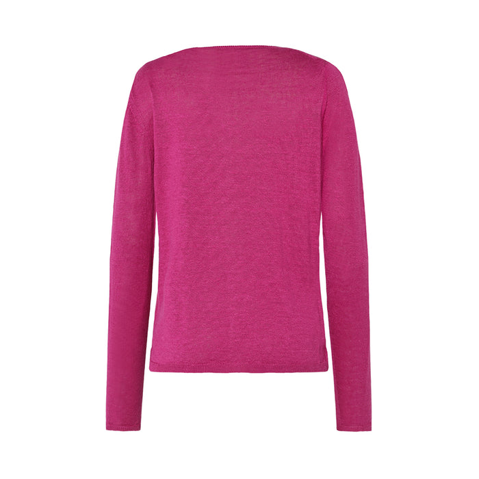 Mansted Pinoir Linen/Hemp Cardigan in Fuchsia