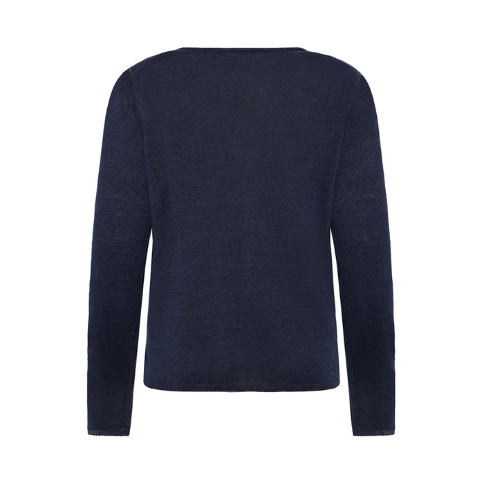 Mansted Pinoir Linen/Hemp Cardigan in Navy