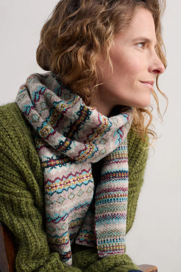 Seasalt Dreaming Tide Scarf in Harlyn Pink Grass Multi