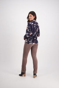 Vassalli 234M Slim Leg, Elastic Waist Cord Pants