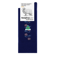 Humphrey Law Ladies 60% Fine Merino Wool Sunflower Pattern Health Sock