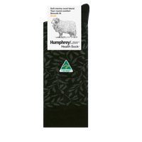 Humphrey Law Ladies 60% Fine Merino Wool Leaves Pattern Health Sock
