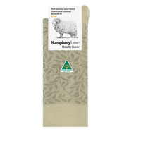 Humphrey Law Ladies 60% Fine Merino Wool Leaves Pattern Health Sock