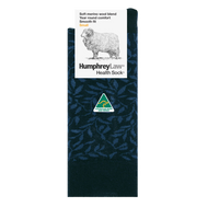 Humphrey Law Ladies 60% Fine Merino Wool Leaves Pattern Health Sock
