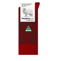 Humphrey Law Ladies 60% Fine Merino Wool Leaves Pattern Health Sock
