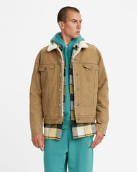 Levi's Canvas Sherpa Trucker Jacket Cougar (Tan)