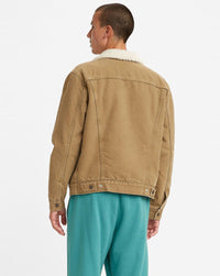 Levi's Canvas Sherpa Trucker Jacket Cougar (Tan)