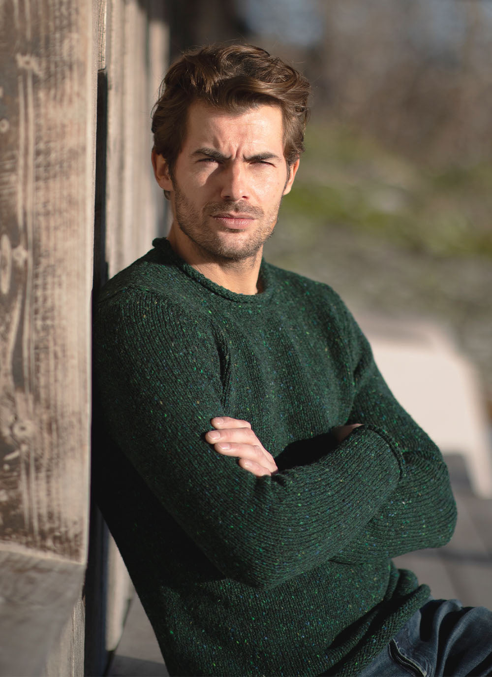 Fisherman out of Ireland Roll Edge Jumper (choice of colours)