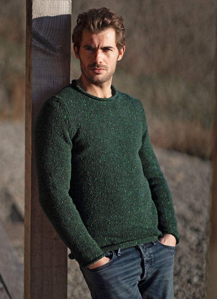 Fisherman out of Ireland Roll Edge Jumper (choice of colours)