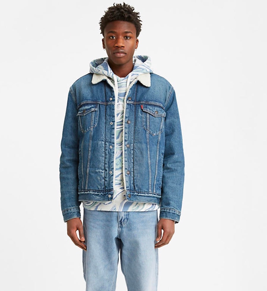 Men's Levi's Denim Sherpa Trucker Jacket (Fable)