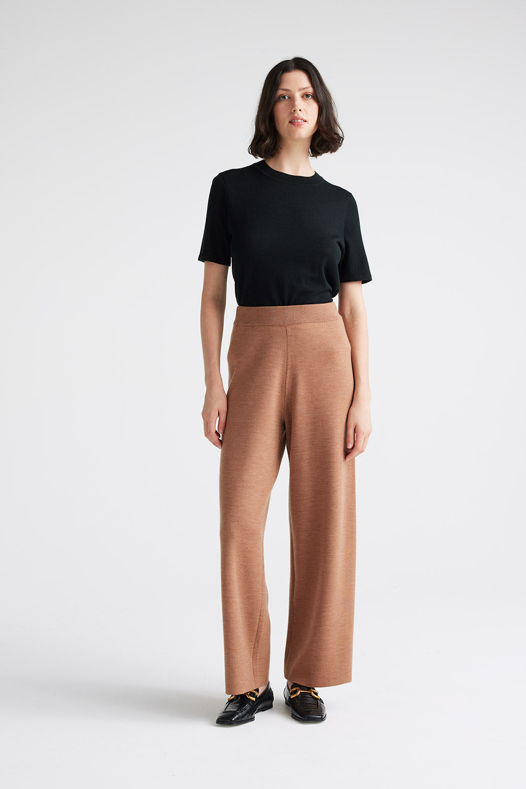 Toorallie Knit Pants - Available in Black, Cacao and Sand
