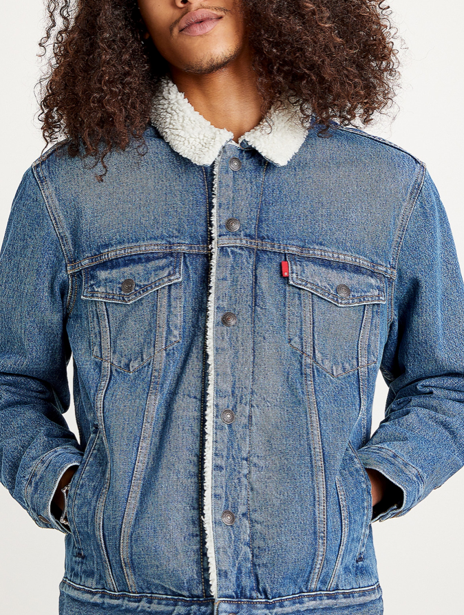 Men's Levi's Denim Sherpa Trucker Jacket (Fable)