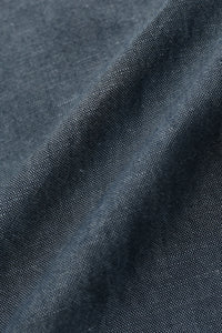 James Harper Blue Steel Linen Blend Long Sleeve Shirt JHS603