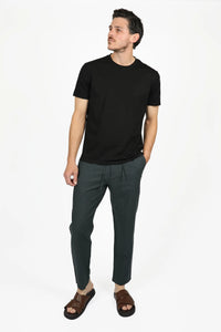 James Harper Linen Pants - Licorice