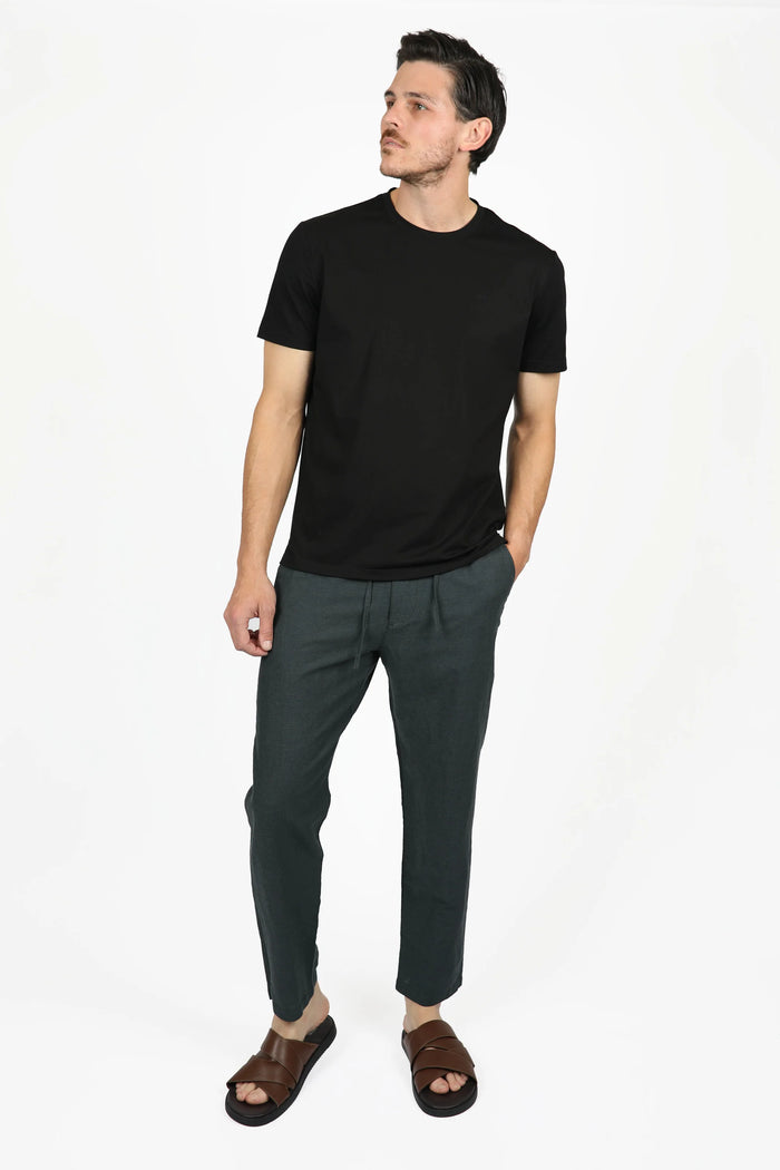 James Harper Linen Pants - Licorice