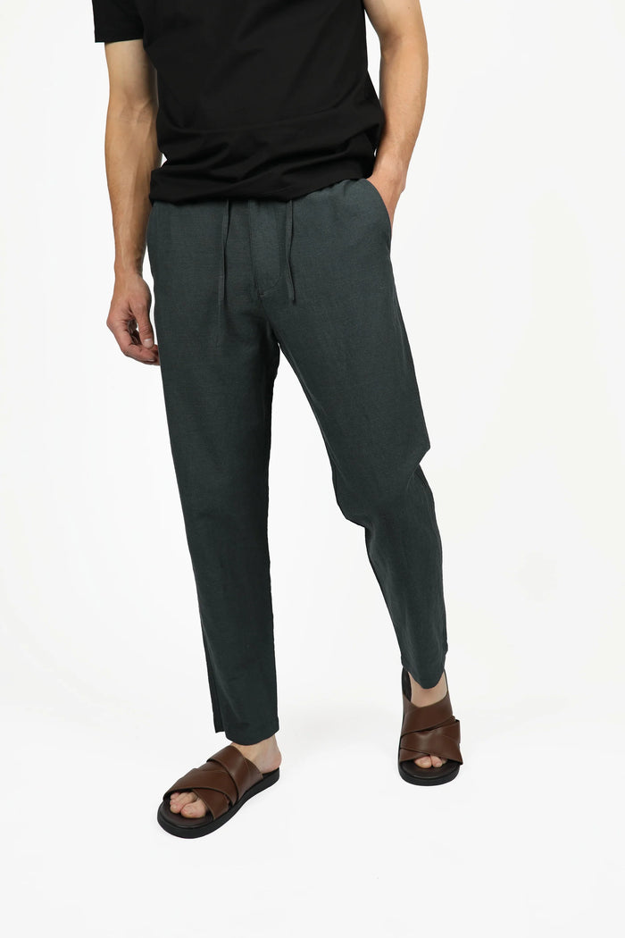 James Harper Linen Pants - Licorice