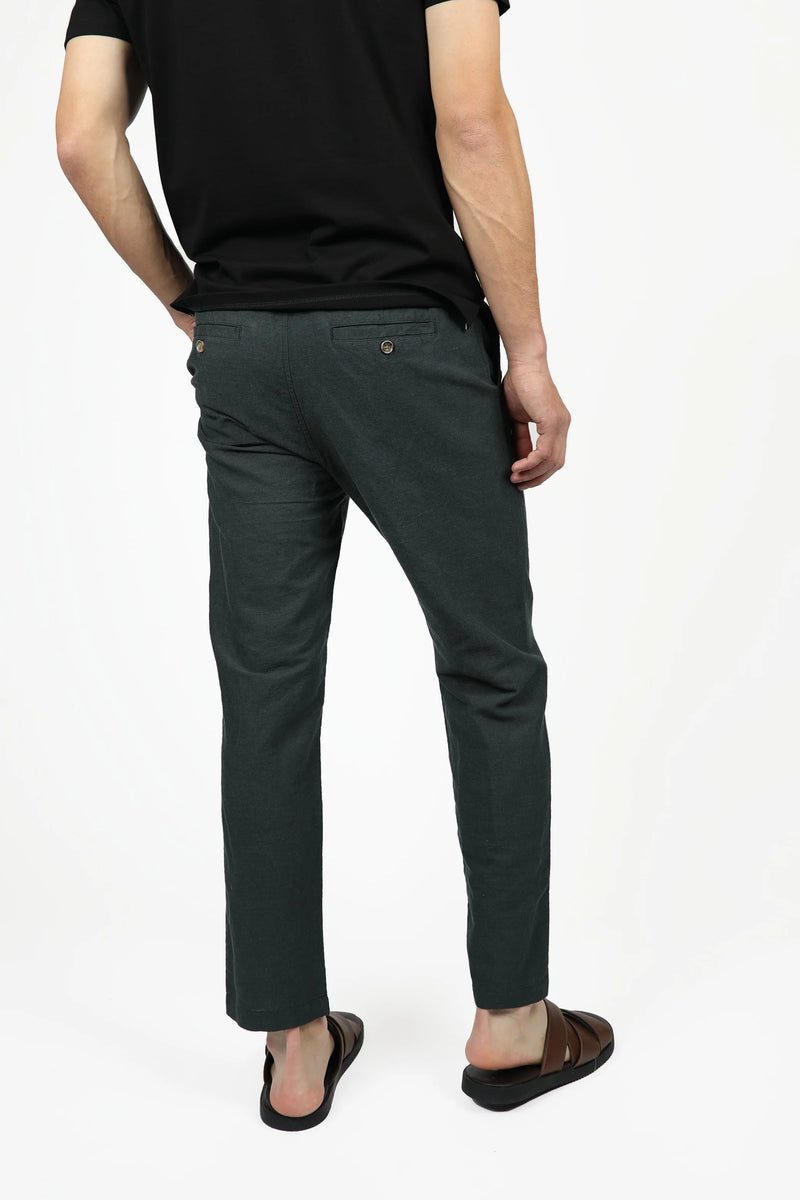James Harper Linen Pants - Licorice