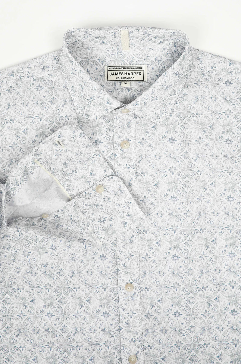 James Harper Capri Fern Peached Poplin Long Sleeve Shirt JHS614