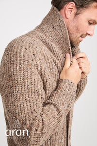 Men's Donegal Cardigan in Light Honey R893
