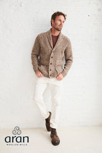 Men's Donegal Cardigan in Light Honey R893