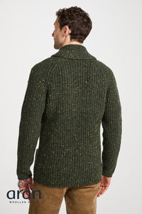 Men's Donegal Cardigan in Green