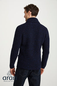 Men's Donegal Cardigan in Navy R893