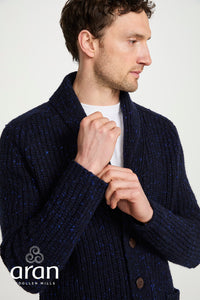 Men's Donegal Cardigan in Navy R893