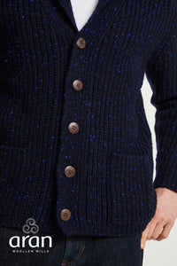 Men's Donegal Cardigan in Navy R893