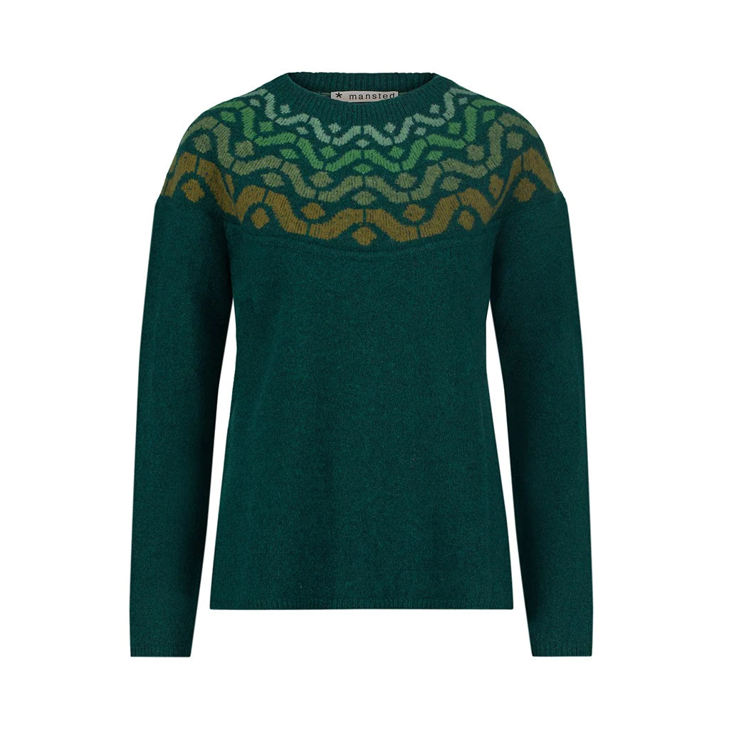 Mansted Vonda Lambswool Jumper in Cold Green